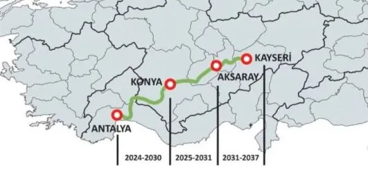 ÇALIŞMALAR BAŞLIYOR.. ANTALYA-KONYA ARASI YHT İLE 1 SAATE İNECEK