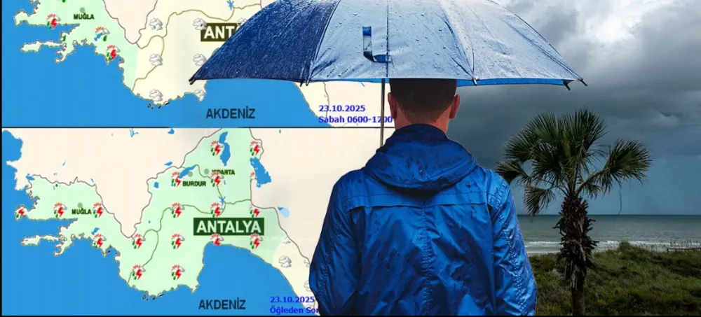 YURTTA HAVA DURUMU.. ANTALYA BUGÜN GÖK GÜRÜLTÜLÜ SAĞANAK YAĞIŞLI OLACAK