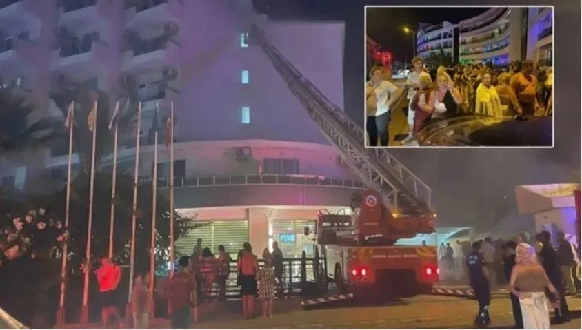 ALANYA’DA YANGIN SEBEBİYLE 622 TURİSTİN TAHLİYE EDİLDİĞİ OTEL MÜHÜRLENDİ