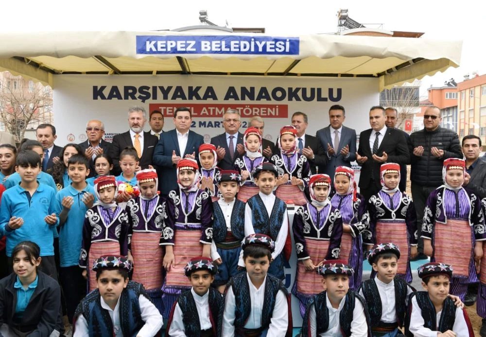 KEPEZ KARŞIYAKA ANAOKULU’NUN TEMELİ ATILDI